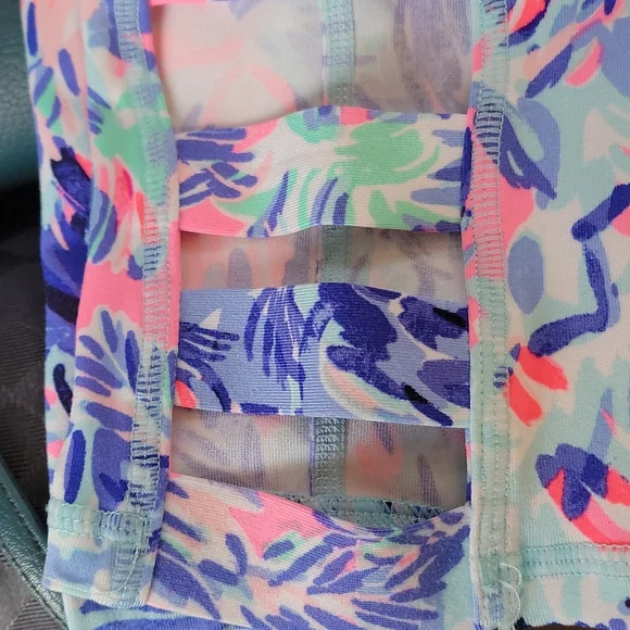 Lilly Pulitzer Luxletic Floral Lux Weekender Cabana Cocktail Crop Leggings XXS - Picture 5 of 6